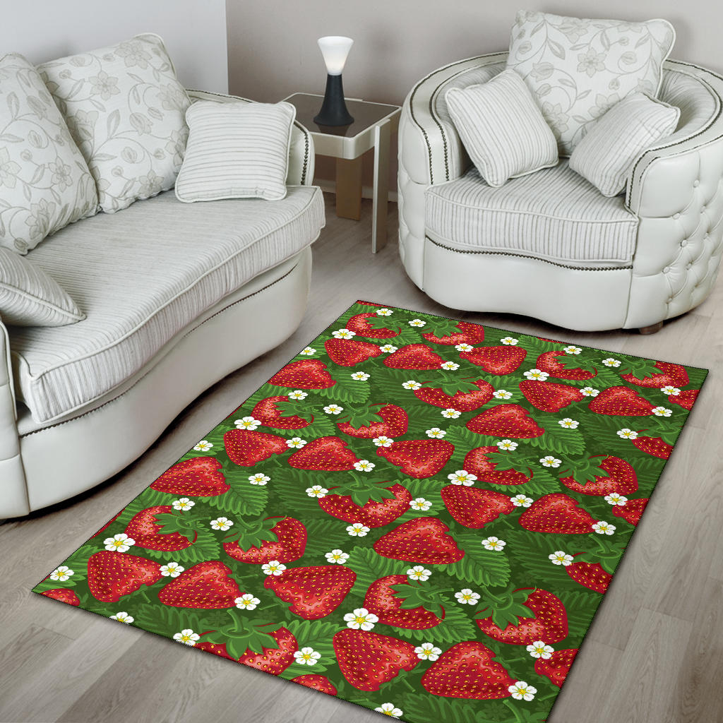 Strawberry Pattern Print Design SB05 Area Rugs