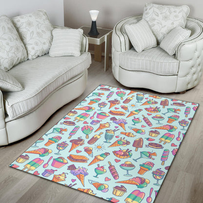 Ice Cream Pattern Print Design IC02 Area Rugs
