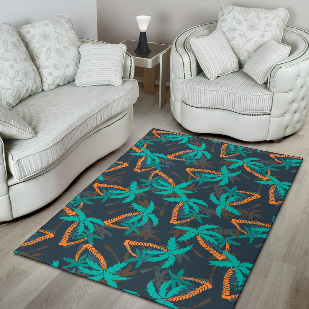 Palm Tree Pattern Print Design PT01 Area Rugs