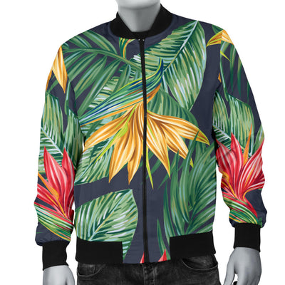 Bird Of Paradise Pattern Print Design BOP09 Men Bomber Jacket