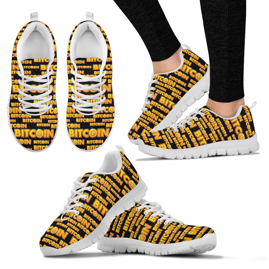 Bitcoin Pattern Print Design DO03 Sneakers White Bottom Shoes
