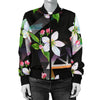 Apple blossom Pattern Print Design AB07 Women Bomber Jacket