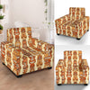 Tiki Orange Vertical Pattern Armchair Slipcover