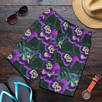 Pansy Pattern Print Design PS07 Mens Shorts