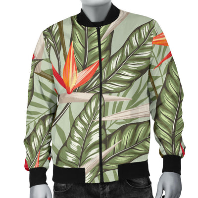 Bird Of Paradise Pattern Print Design BOP08 Men Bomber Jacket