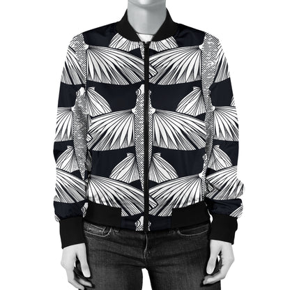 Flying Fish Pattern Print Design 03 Women's Bomber Jacket