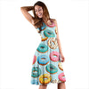 Donut Pattern Print Design DN05 Midi Dress