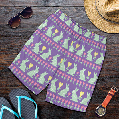 Rabbit Pattern Print Design RB01 Mens Shorts