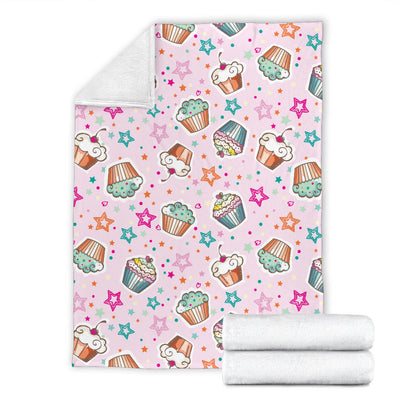 Cupcake Pattern Print Design CP03 Fleece Blanket