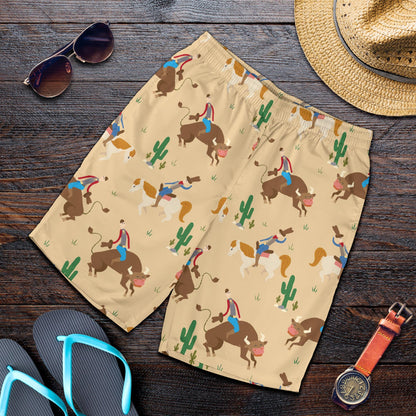 Rodeo Pattern Print Design A02 Mens Shorts