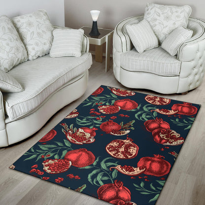Pomegranate Pattern Print Design PG04 Area Rugs