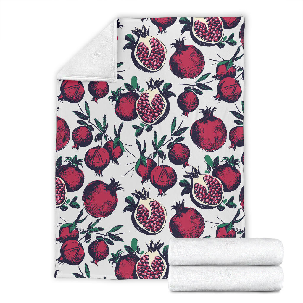 Pomegranate Pattern Print Design PG01 Fleece Blanket