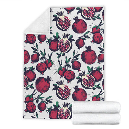 Pomegranate Pattern Print Design PG01 Fleece Blanket