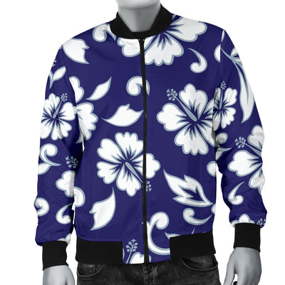 Hibiscus Pattern Print Design HB010 Men Bomber Jacket