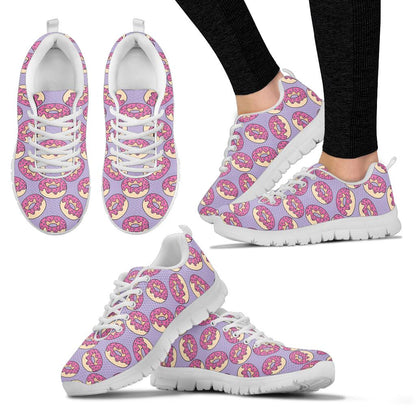 Donut Pattern Print Design DN015 Sneakers White Bottom Shoes