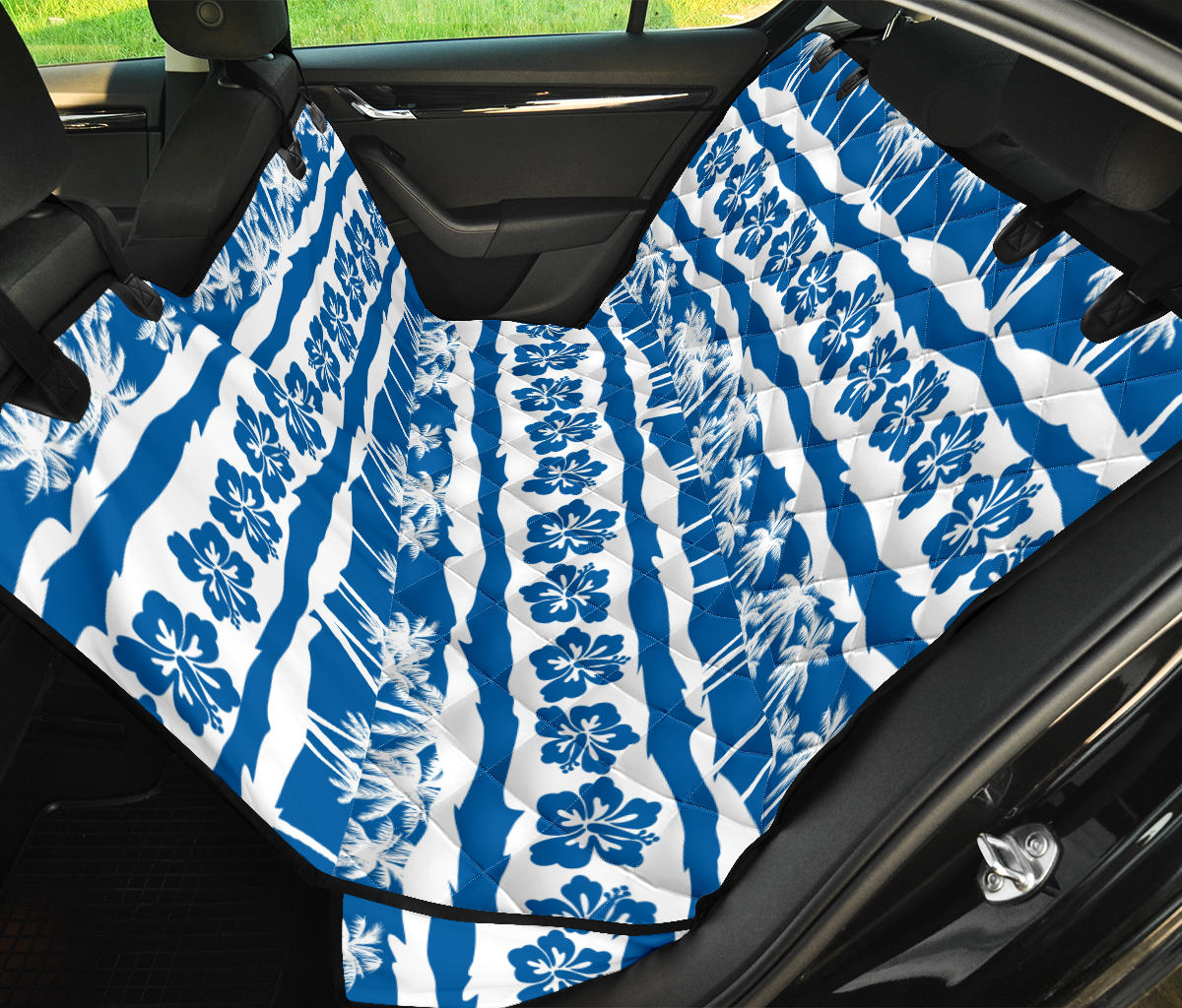 Hawaiian Themed Pattern Print Design H021 Rear Dog  Seat Cover