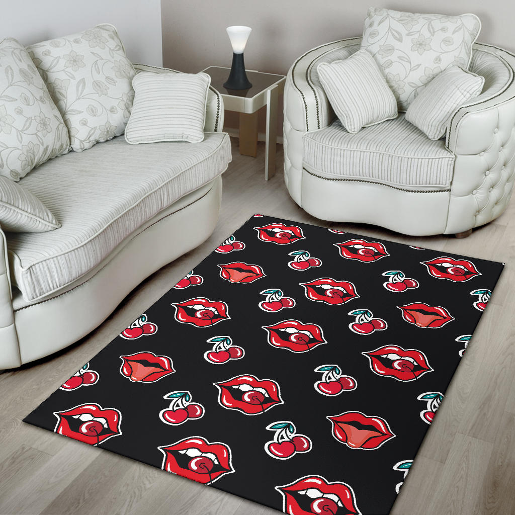 Cherry Pattern Print Design CH04 Area Rugs