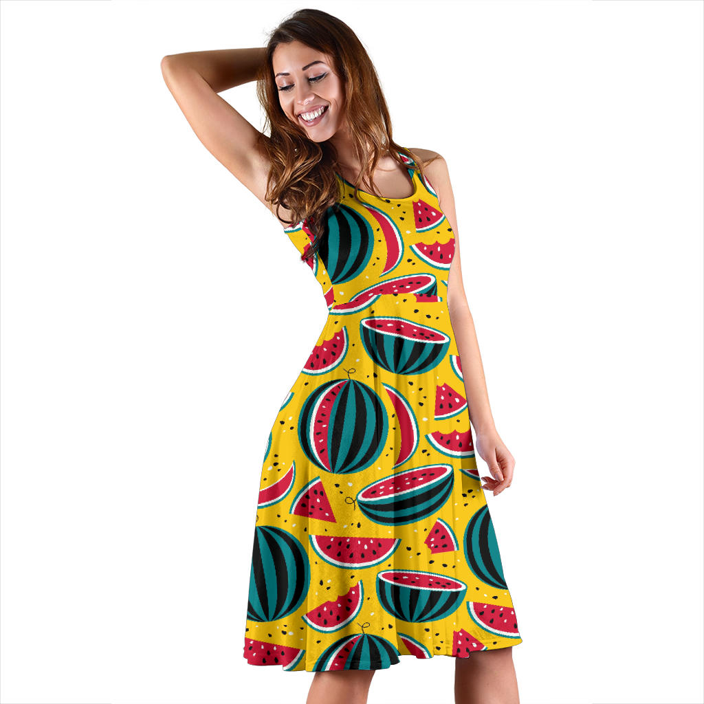Watermelon Pattern Print Design WM02 Midi Dress