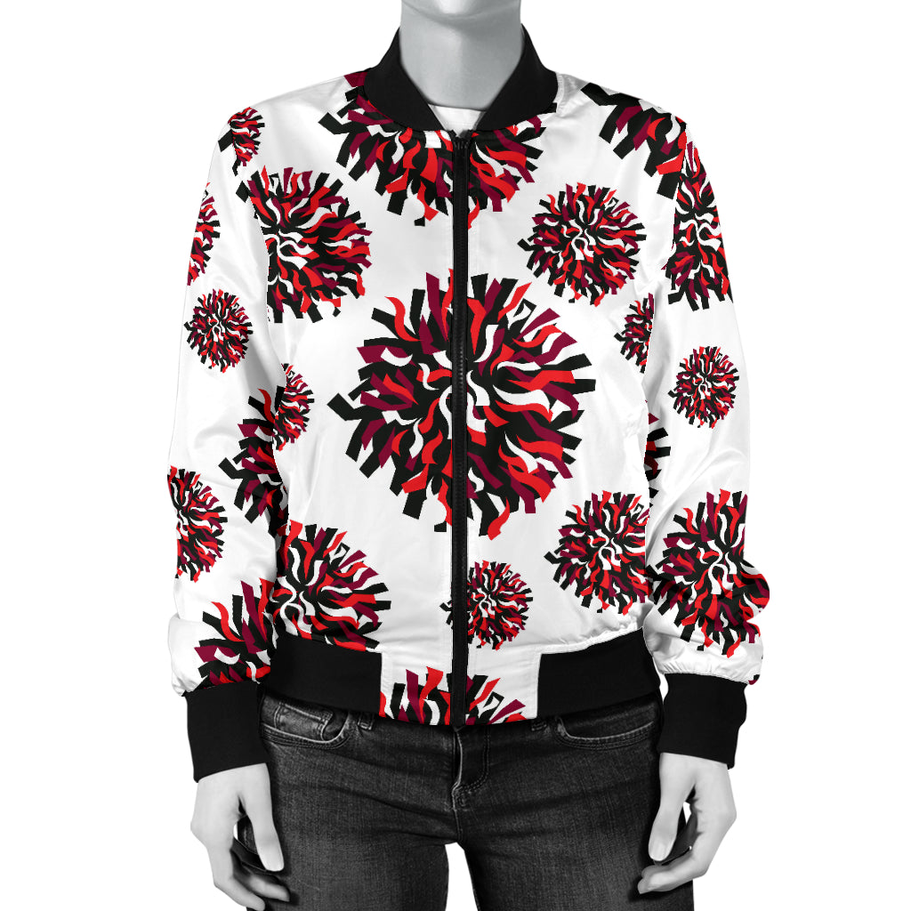 Cheerleader Pattern Print Design 01 Women's Bomber Jacket