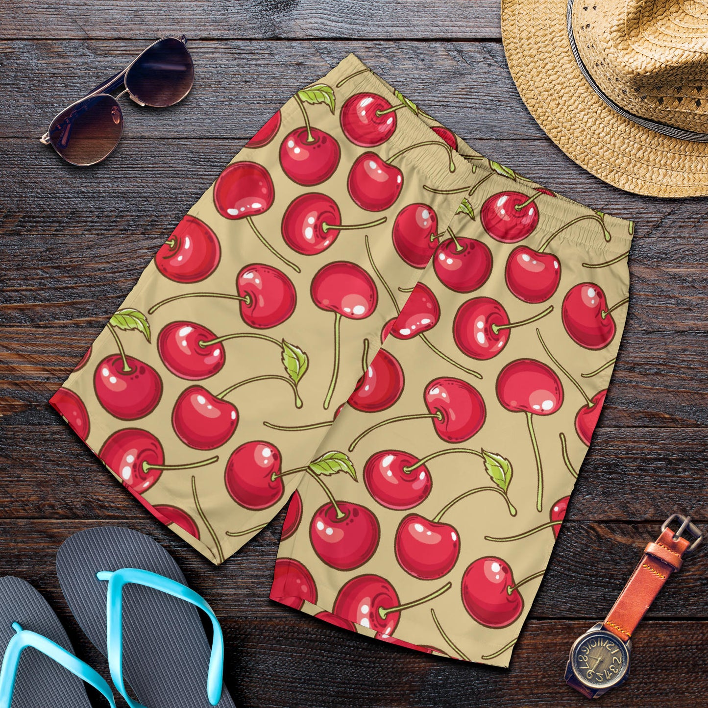 Cherry Pattern Print Design CH05 Mens Shorts