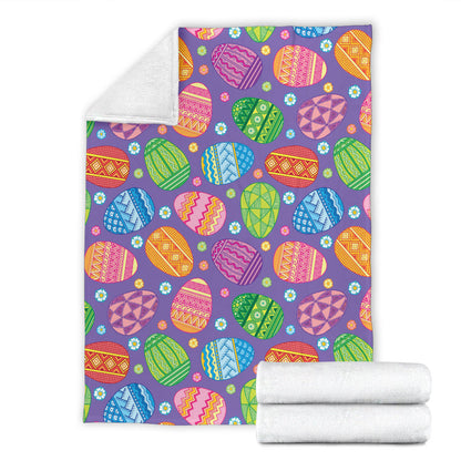 Easter Eggs Pattern Print Design RB010 Fleece Blanket