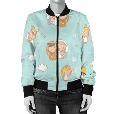 Christian Pattern Print Design 01 Women's Bomber Jacket