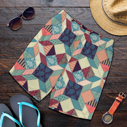 Patchwork Pattern Print Design 02 Mens Shorts