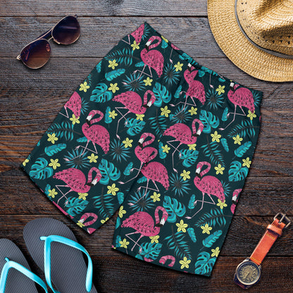 Flamingo Print Pattern Mens Shorts