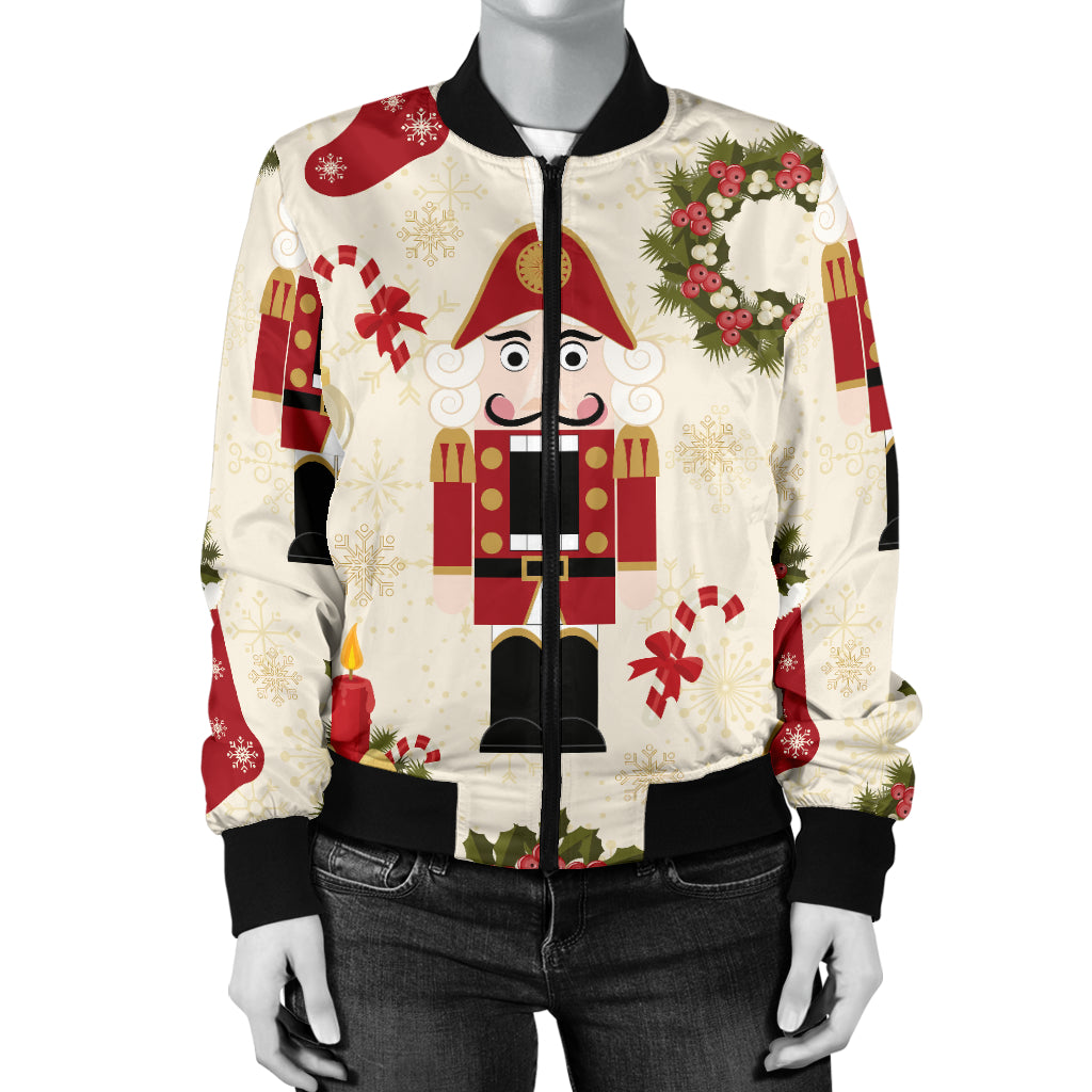 Nutcracker Pattern Print Design A01 Women's Bomber Jacket