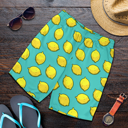 Lemon Pattern Print Design LM04 Mens Shorts