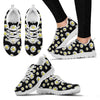 Daisy Pattern Print Design DS01 Sneakers White Bottom Shoes