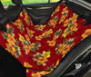 Orange Hibiscus Pattern Print Design HB026 Rear Dog  Seat Cover