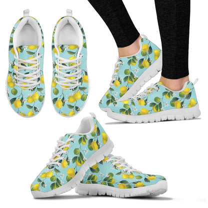 Lemon Pattern Print Design LM05 Sneakers White Bottom Shoes