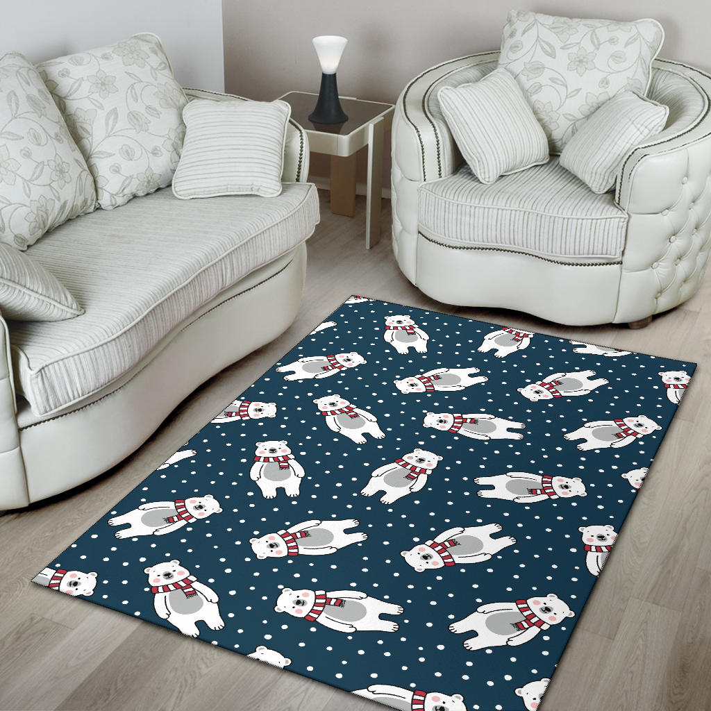 Polar Bear Pattern Print Design PB05 Area Rugs