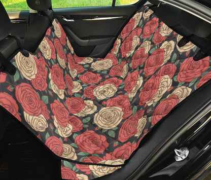 Camellia Pattern Print Design CM01 Rear Dog  Seat Cover