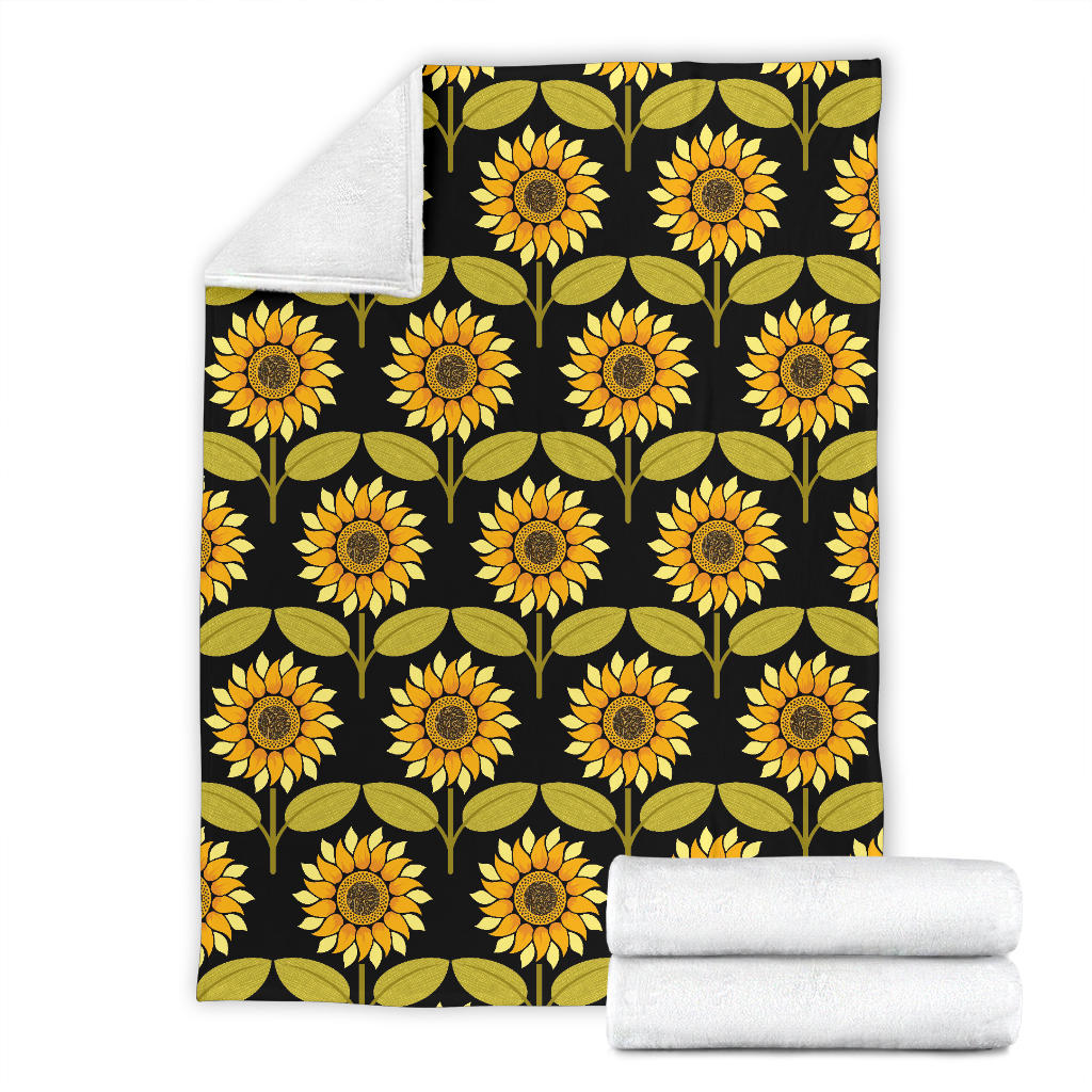 Sunflower Pattern Print Design SF015 Fleece Blanket