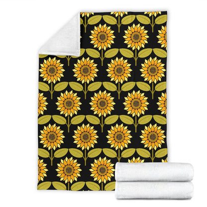 Sunflower Pattern Print Design SF015 Fleece Blanket