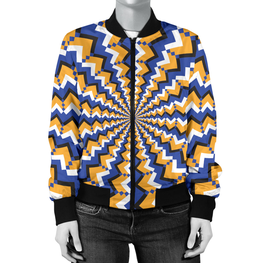 Optical illusion Pattern Print Design A01 Women's Bomber Jacket