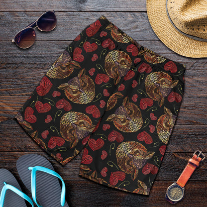 Owl Pattern Print Design A08 Mens Shorts
