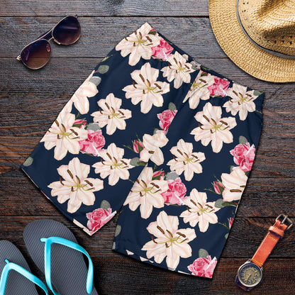 Lily Pattern Print Design LY04 Mens Shorts