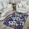 Anemone Pattern Print Design AM06 Area Rugs