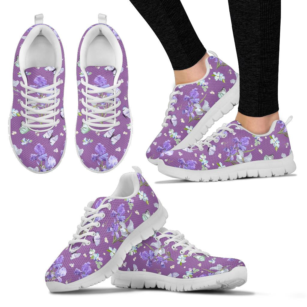 Iris Pattern Print Design IR09 Sneakers White Bottom Shoes