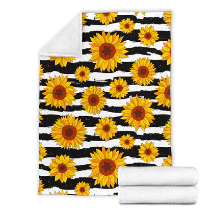 Sunflower Pattern Print Design SF010 Fleece Blanket