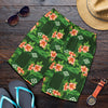 Hibiscus Pattern Print Design HB05 Mens Shorts