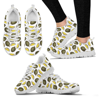 Durian Pattern Print Design DR03 Sneakers White Bottom Shoes