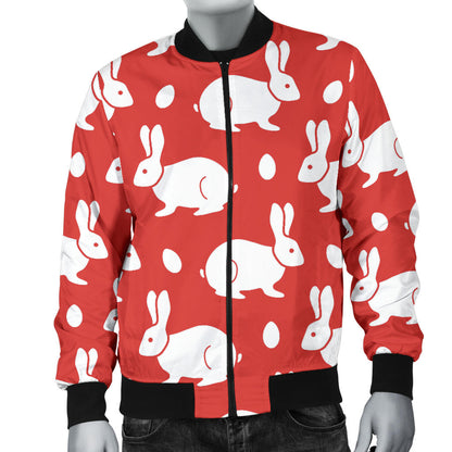 Rabbit Pattern Print Design RB017 Men Bomber Jacket
