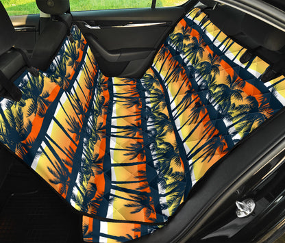 Palm Tree Pattern Print Design PT011 Rear Dog  Seat Cover