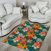 Amaryllis Pattern Print Design AL06 Area Rugs