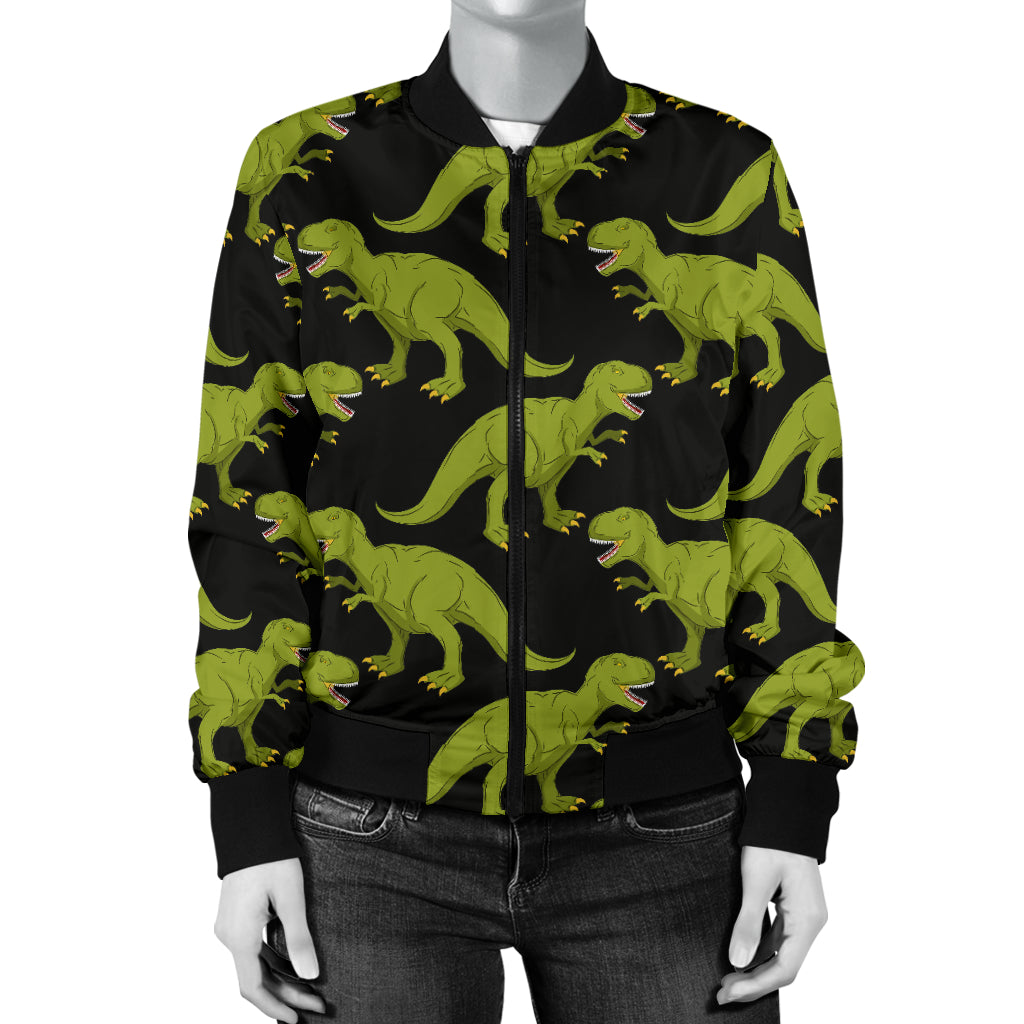 T Rex Pattern Print Design A02 Women's Bomber Jacket