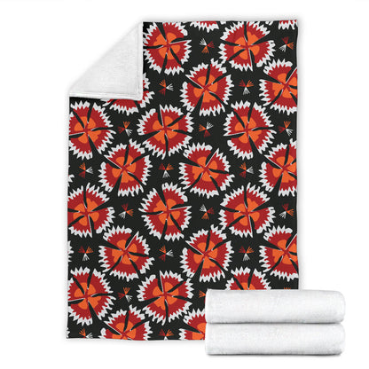 Carnations Pattern Print Design CN03 Fleece Blanket